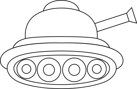 Cartoon Tank Coloring Page